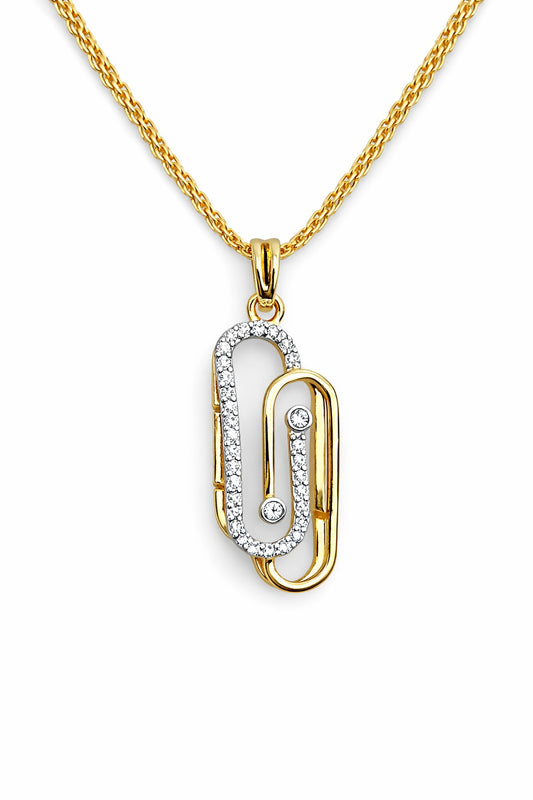 Modern Link Pendant Necklace