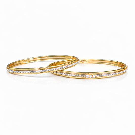 Classic Sparkle Slim Bangles (Set of 2)
